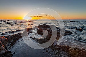 Sardinia sunrise in Cala Gonone, Italy