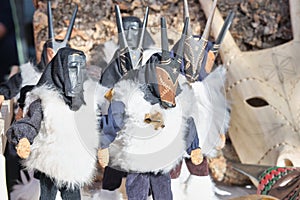 Sardinian masks wooden dolls, Su Boe, Mamuthones and others