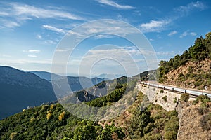 Sardinia mountain road, Strada Statale 125 Orientale Sarda, Province of Ogliastra, Sardegna, Italy photo