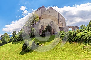 Sargans castle in St Gallen canton, Switzerland. This medieval castle is a Swiss landmark