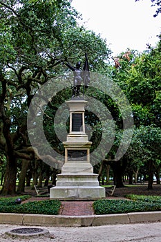 The Sargent Jasper monument in Battery Park, Charleston, SC