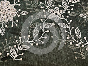 Sari fabric design closeup