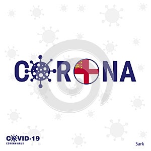 Sark Coronavirus Typography. COVID-19 country banner