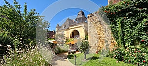 Sarlat, a French medieval town on a sunny day