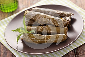 Sarma on a plate photo