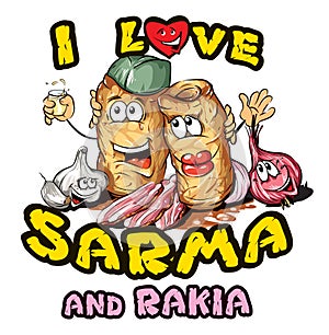 Sarma and rakia photo