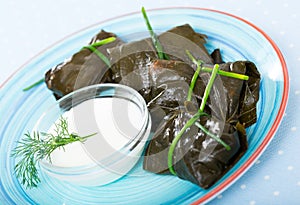 Sarma with sour cream