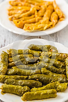 Sarma, Stuffed Grape and Cabbage Leaves