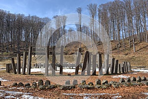 Sarmizegetusa Regia in spring, Orastie Mountains, Hunedoara County, Romania photo