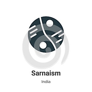 Sarnaism vector icon on white background. Flat vector sarnaism icon symbol sign from modern india collection for mobile concept