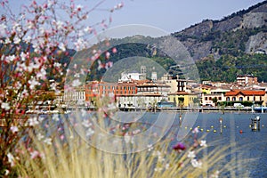 Sarnico town seen from Paratico the town from the opposite shore of Lake Iseo. photo