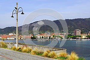 Sarnico town seen from Paratico, the town from the opposite shore of Lake Iseo. photo