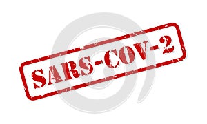 SARS-COV-2 SARS COV 2 Rubber Stamp Vector