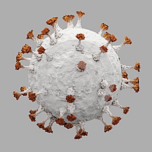 SARS-CoV-2 virus 3D illustration photo