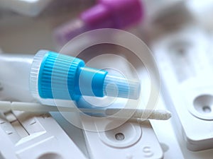 Group of Corona or Covid-19 rapid tests for home testing