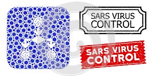 Sars Virus Control Scratched Rubber Stamps and Viral Subtracted Mosaic Coronavirus Replication