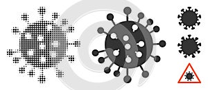 SARS Virus Halftone and Solid Icon