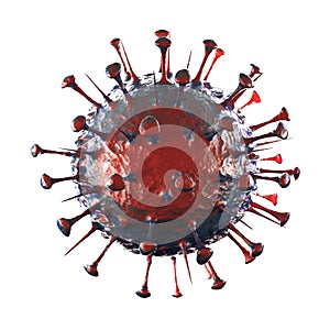 Sars Virus - Isolated on White photo