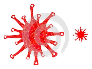 Sars Virus Triangle Lowpoly Flat Icon