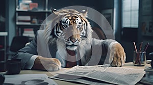 Sartorial Elegance: The Dapper Tiger\'s Morning Routine