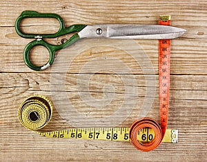 Sartorial meter and scissors