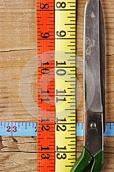 Sartorial meter and scissors