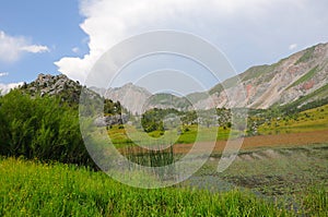 Sary-Chelek Lake and cane