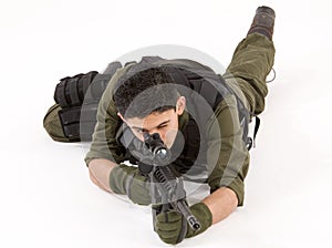 SAS Soldier in Prone pose