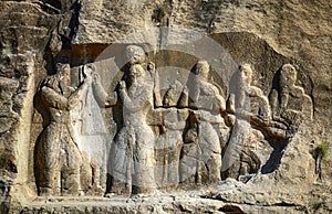 Sasanian relief, Firouz Abad, Iran photo