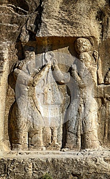 Sasanian relief, Firouz Abad, Iran photo