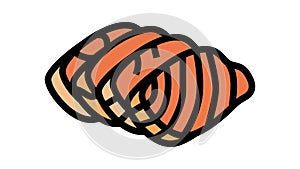 sashimi salmon color icon animation