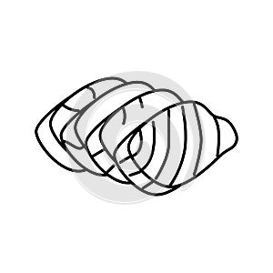 sashimi salmon line icon vector illustration