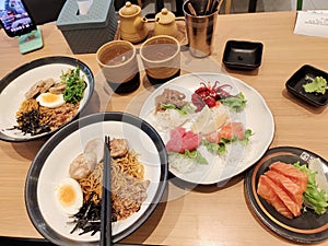 Sashimi Set and Ramen