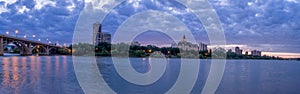 Saskatoon skyline at night