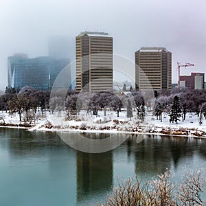 Saskatoon skyline, Saskatchewan, Canada.