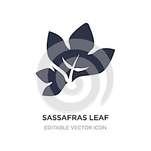sassafras leaf icon on white background. Simple element illustration from Nature concept