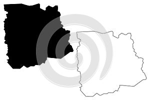 Sassandra-Marahoue District map vector