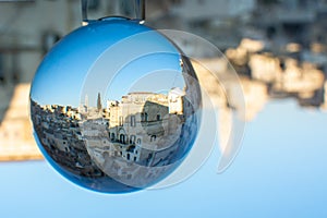 The Sassi di Matera enclose d in a Cristal Sphere photo