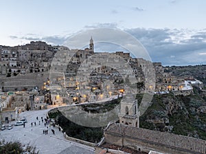 Sassi di Matera night view