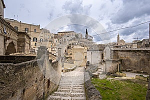 Sassi di Matera in the region of Basilicata Matera, Italy