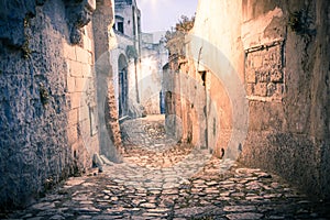Sassi,historic center of the city Matera in Italy photo