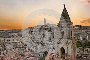 The Sassi of Matera at dawn, Matera, Italy