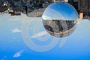 The Sassi of Matera enclosed in a Cristal Sphere photo