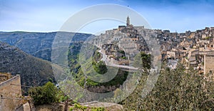 Sassi of Matera townscape in southern Italy.