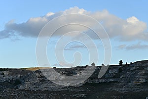 View of the old city of Matera, also known as 