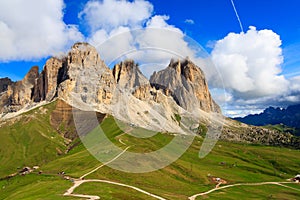 Sassolungo group in Dolomites