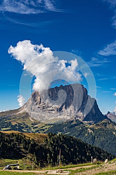 The Sassolungo - Langkofel group, valley Gardena. Dolomites, Italy