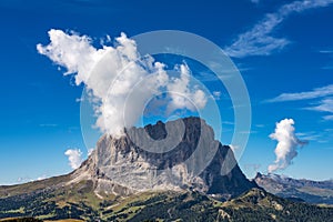 The Sassolungo - Langkofel group, valley Gardena. Dolomites, Italy