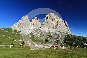 Sassolungo - Langkofel mount from Sella pass