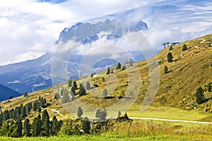 Sassolungo mountain in Dolomites